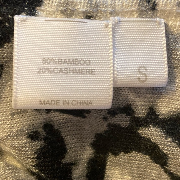 KOKUN NYC Bamboo Cashmere Top Crewneck Long Sleeve Lightweight Granite Pattern - Picture 8 of 8